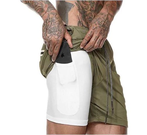 Mens 2 in 1 Fitness Running Shorts - Kaiju Mafia