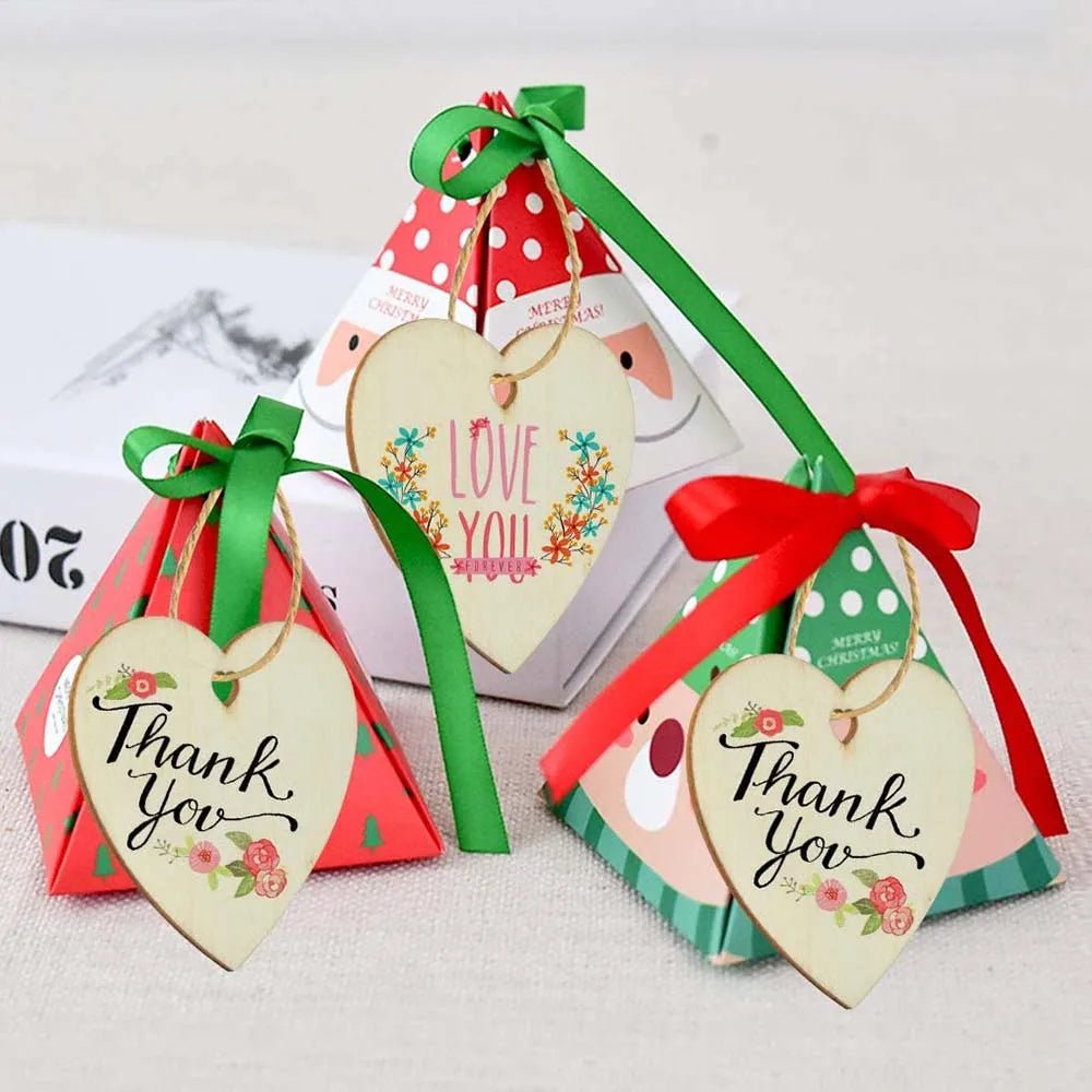 10/20PC Natural Wood Heart Slices Unfinished Predrilled Wooden Blank Heart Slices with Natural Twine for Christmas Wedding Decor - Kaiju Mafia