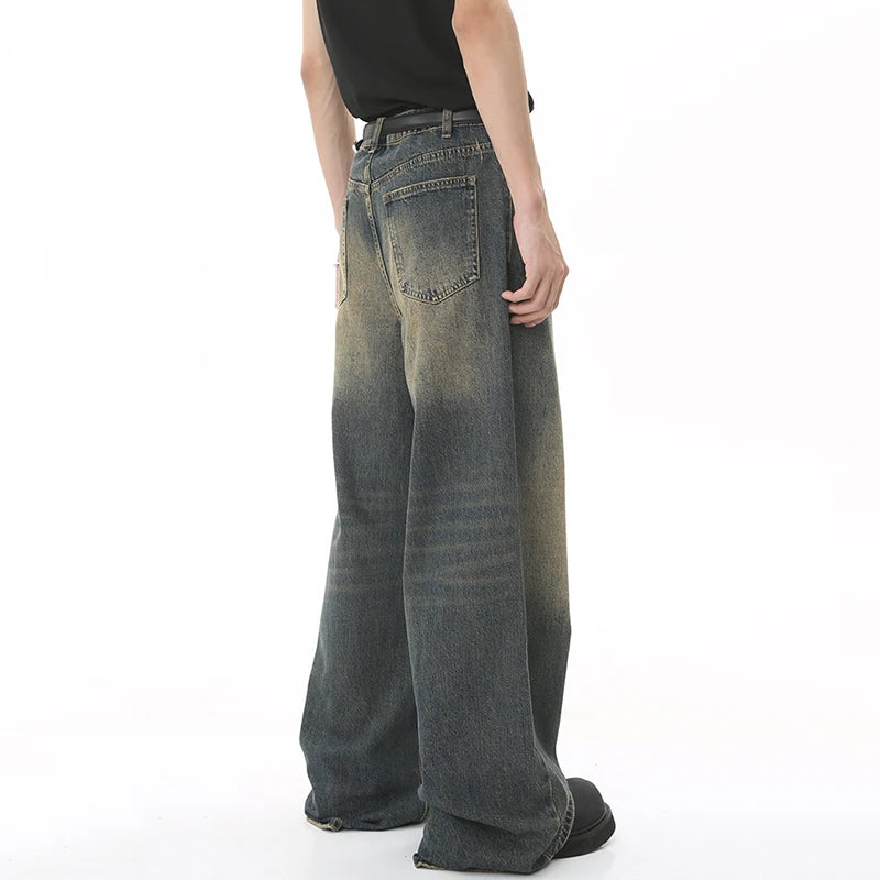 old blue washed denim pants old blue washed denim pants