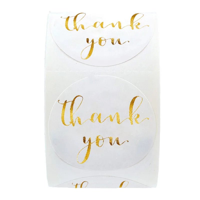 100 - 500pcs Round Clear Merry Christmas Stickers Thank You Card Box Package Label Sealing Stickers Wedding Decor Stationery - Kaiju Mafia