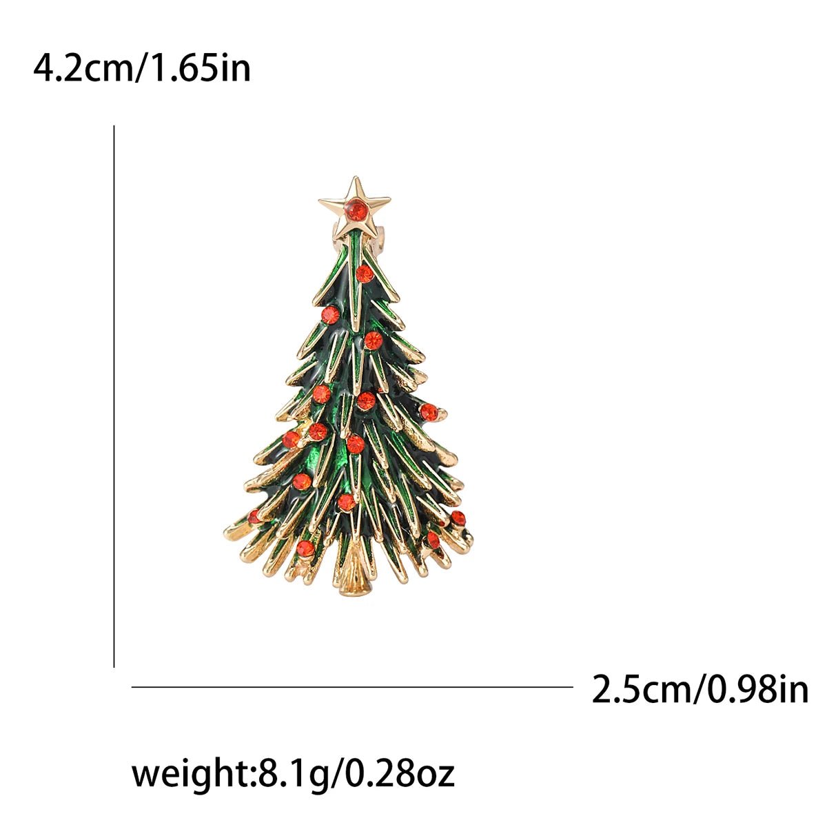 StarryGem Wholesale Christmas Festival Rhinestone Star Christmas Tree Brooches Classic Corsage Pins Coat Shirt Accessories Gifts - Kaiju Mafia