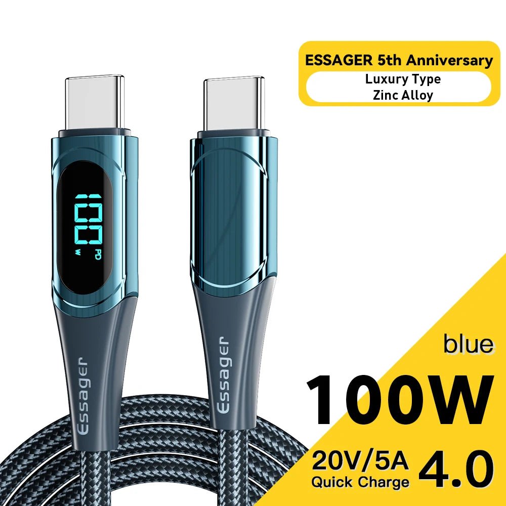 Essager 100W PD Fast Charging USB-C Cable - 2M - Kaiju Mafia