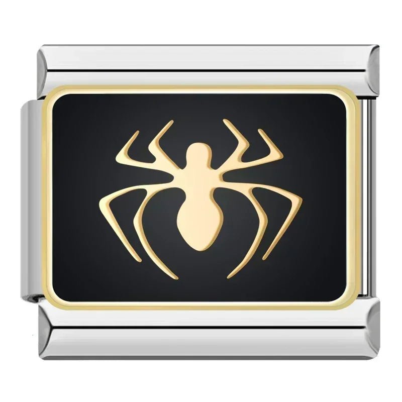 Hapiship 2024 Top Fashion Eye Moon Star Fish Spider Poker Queen Charm Italian Links Fit 9mm Bracelet Making DIY Jewelry DJ854 - Kaiju Mafia