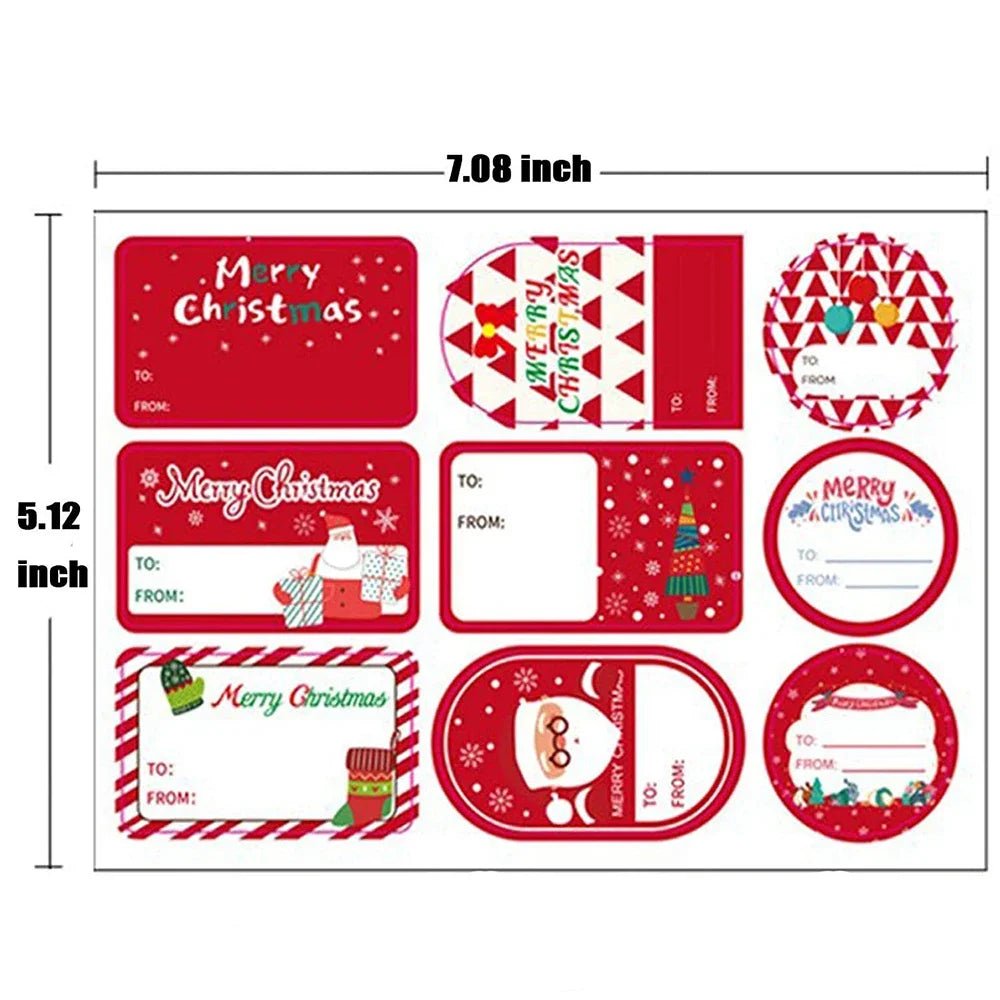 10 Sheets/Pack Merry Christmas Sticker DIY Festival Party Cards Gift Packaging Baking Decoration Label Stickers Stationery - Kaiju Mafia