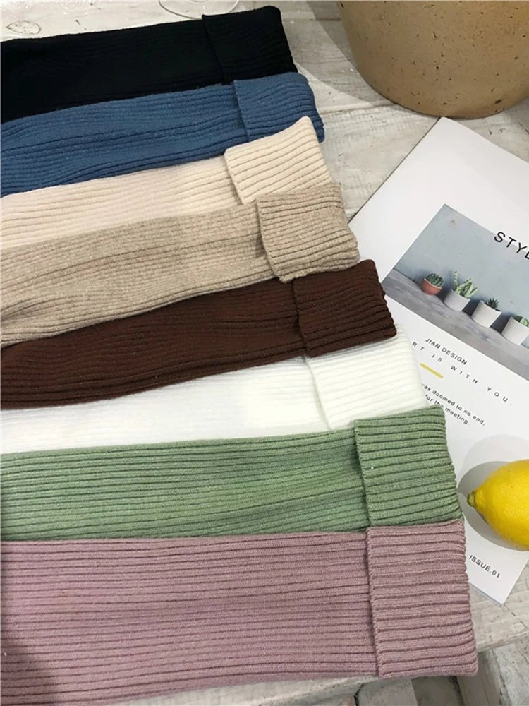 Womens Turtleneck Sweater 2024 Autumn Winter Tops - Slim Fit Pullover - Kaiju Mafia