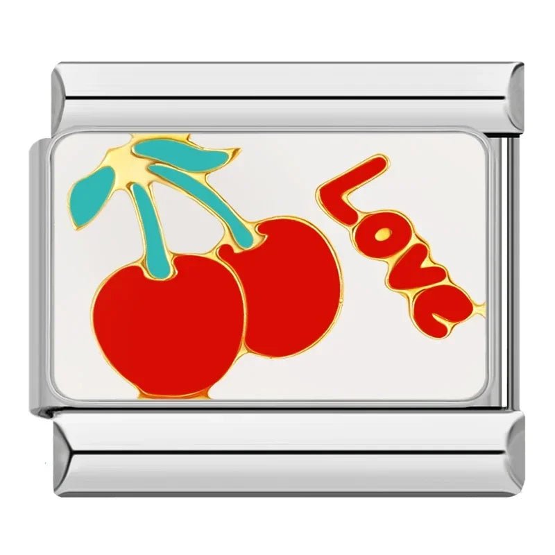 Hapiship 2022 New Fashion Food Hamburger Ice Cream Charm Italian Links Fit 9mm Bracelet Stainless Steel Jewelry DIY Making DJ585 - Kaiju Mafia
