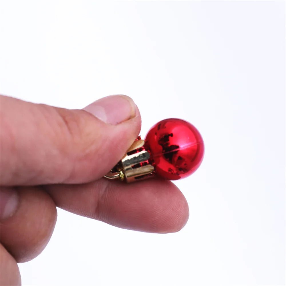 24pcs/Box 2cm Mini Christmas Ball Pendant Xmas Party Hanging Ball Ornament Shopping Mall Ceiling Christmas Tree Decorations - Kaiju Mafia