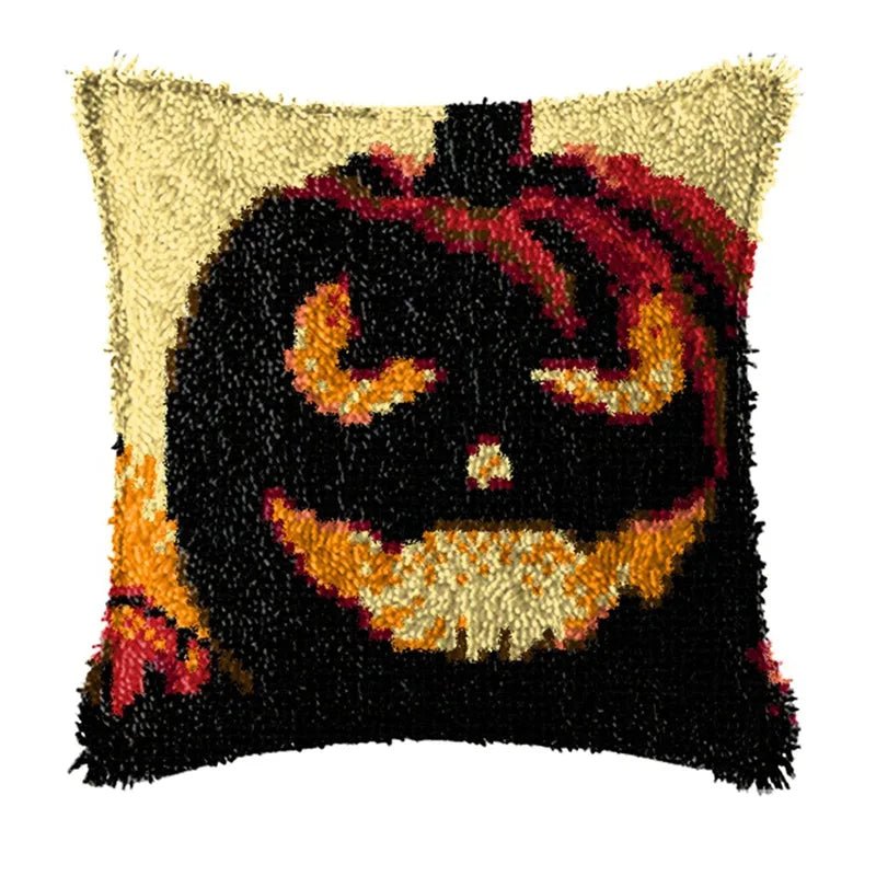 Snowman Elk Christmas Latch Hook Kits Smyrna Pillowcase Knot Pillow Package Latch Hook Kit Set For Needlework Embroidery Cushion - Kaiju Mafia