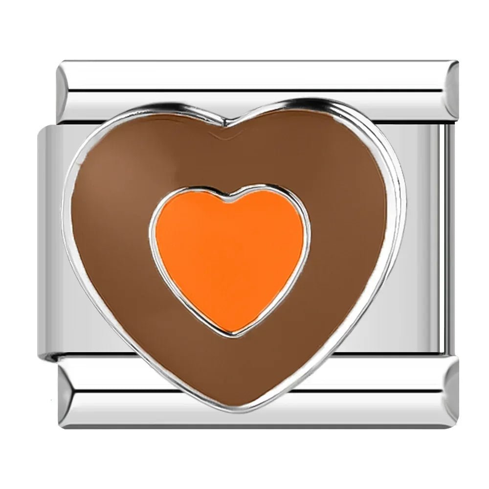 Hapiship Romantic Colour Heart Star Flwoer Tai Chi Italian Charm Links Fit 9mm Stainless Steel Bracelet Jewelry DIY Making DJ597 - Kaiju Mafia