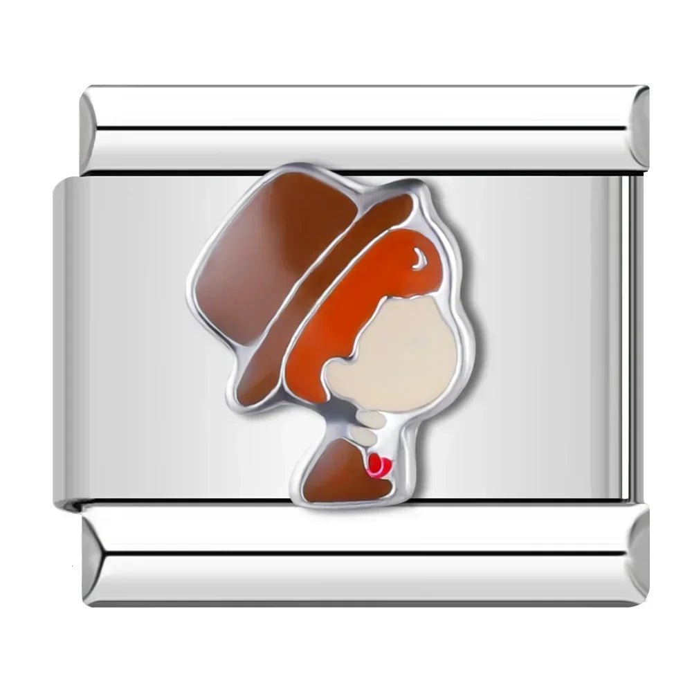 Hapiship Romantic Colour Heart Star Flwoer Tai Chi Italian Charm Links Fit 9mm Stainless Steel Bracelet Jewelry DIY Making DJ597 - Kaiju Mafia