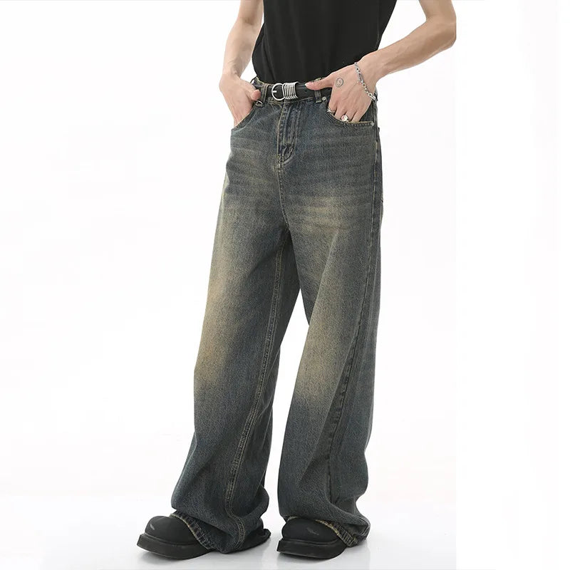 old blue washed denim pants old blue washed denim pants