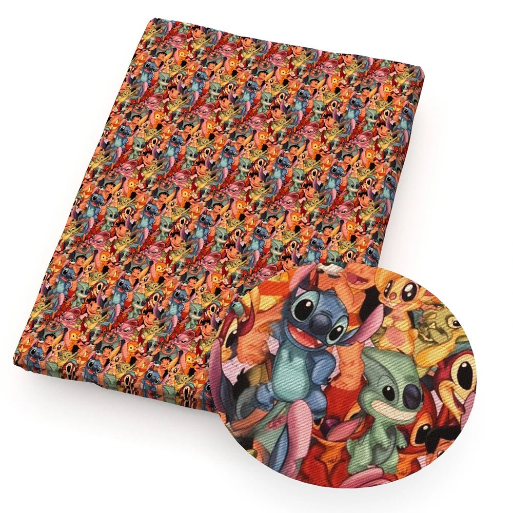 Disney Lilo and Stitch 50*145cm Polyester Cotton Fabric Sewing Quilting Fabric Needlework Material DIY Handmade - Kaiju Mafia