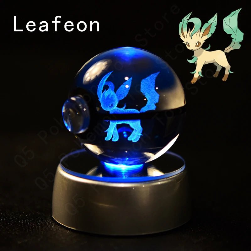 Pokemon 3D Crystal Ball Lamp Set - Perfect Kids Birthday Gift! - Kaiju Mafia