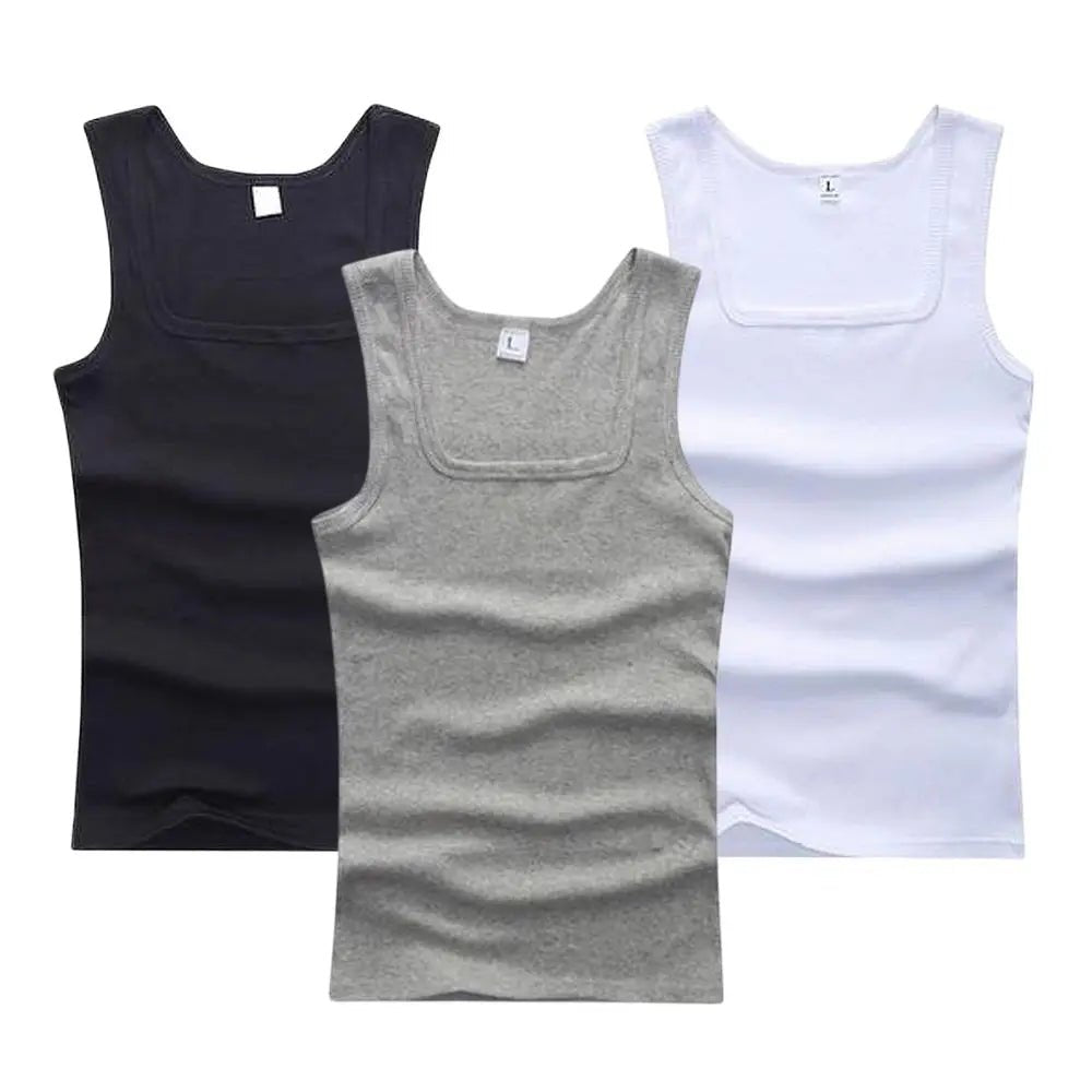 Hot Sale Summer Male clothes Women Basic Elastic tank top Pure Cotton Sleeveless Men&