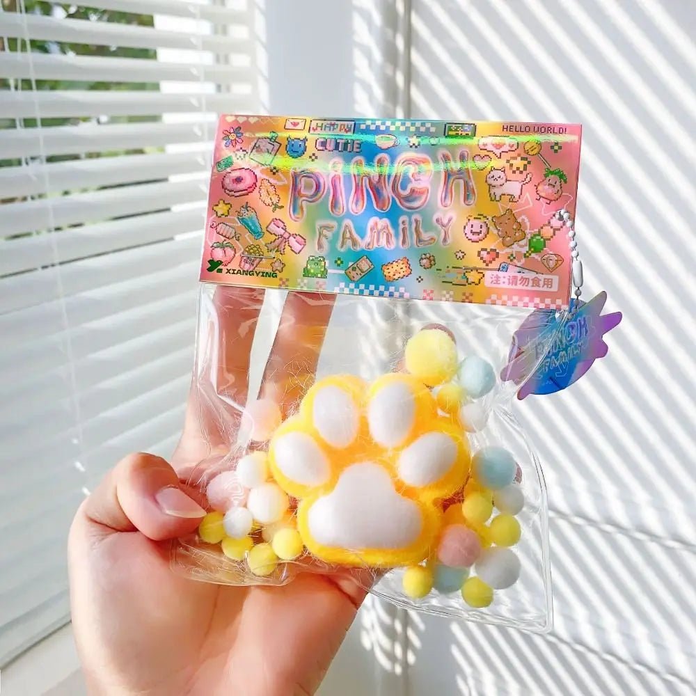 Mini Cat Paw Squeeze Toy Silicone Pinch Decompression Toy Plush TPR Fidget Sensory Toys For Kids Adults Gift - Kaiju Mafia