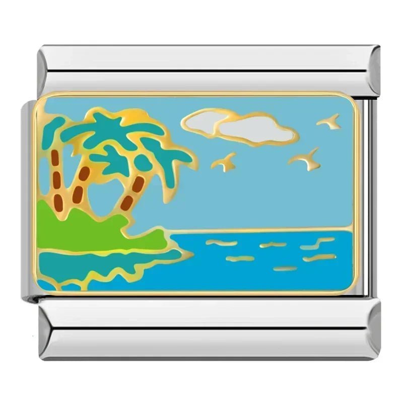 Hapiship 2024 Fashion Spider Star Moon Love Owl Italian Charm Links Fit 9mm Bracelet Stainless Steel Jewelry Making DJ003 - 346 - Kaiju Mafia