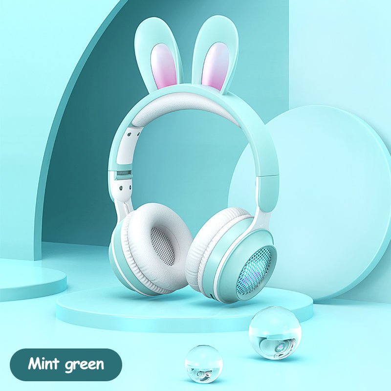 Rabbit Ear Headphones Wireless Luminous Extendable Wheat Headphones - Kaiju Mafia