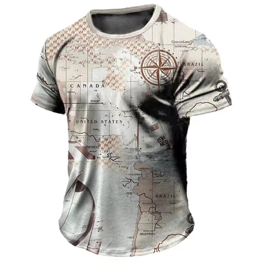 Vintage compass graphic men&