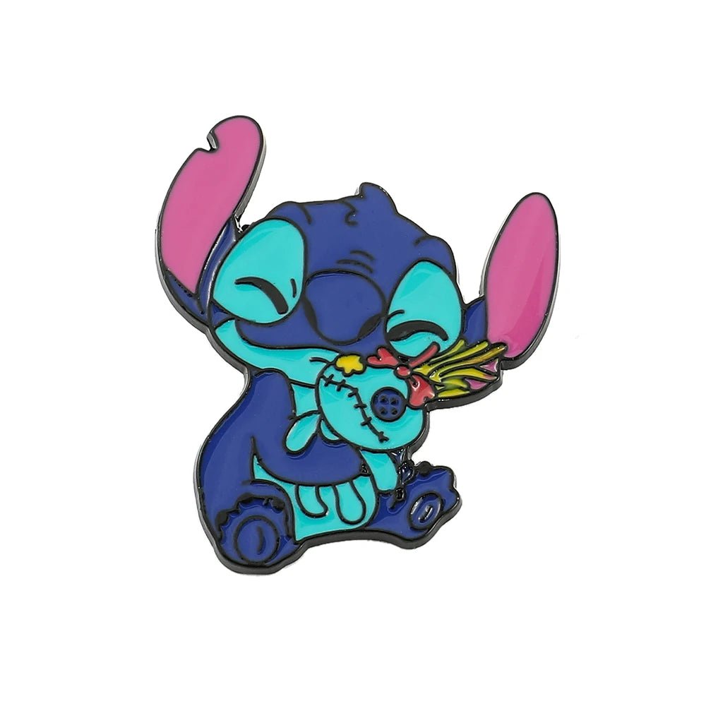 Disney Lilo & Stitch Brooches Cute Stitch Pin for Backpack Cartoon Anime Metal Badges for Bag Hat Accessories Christmas Gifts - Kaiju Mafia