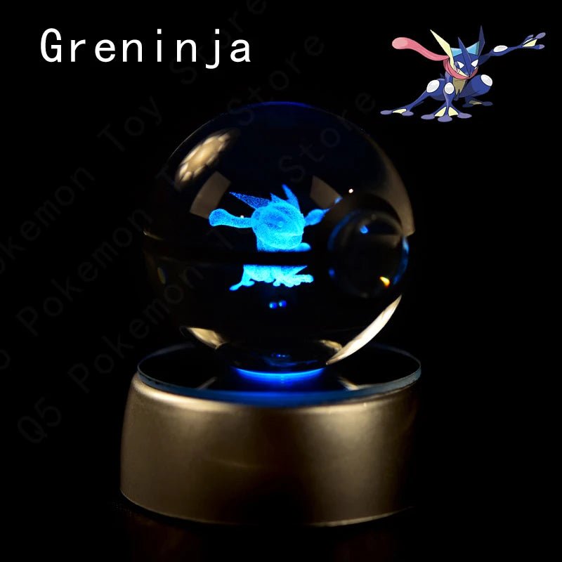Pokemon 3D Crystal Ball Lamp Set - Perfect Kids Birthday Gift! - Kaiju Mafia