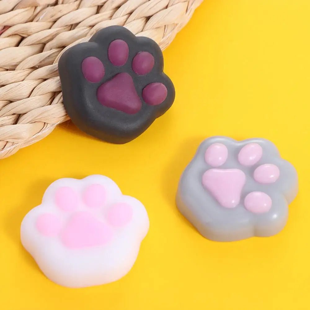 Mini Cat Paw Squeeze Toy Silicone Pinch Decompression Toy Plush TPR Fidget Sensory Toys For Kids Adults Gift - Kaiju Mafia