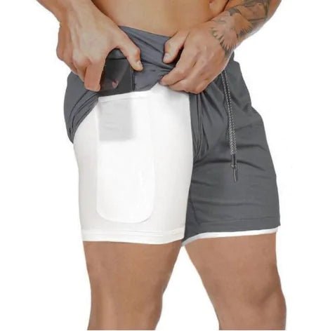 Mens 2 in 1 Fitness Running Shorts - Kaiju Mafia