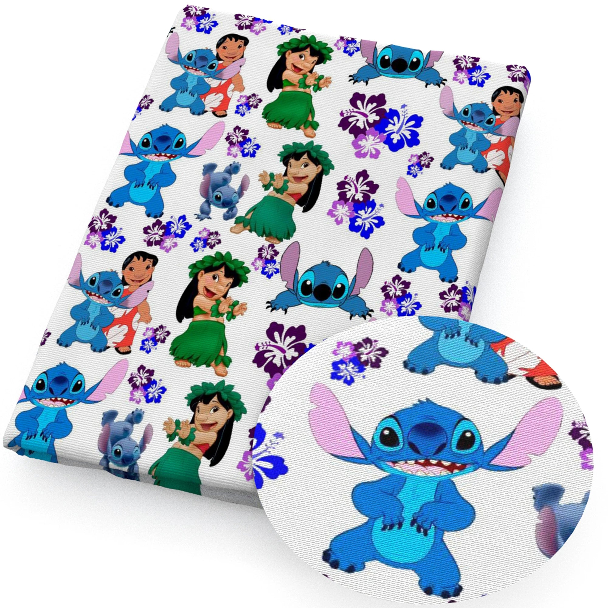 Disney Lilo And Stitch 50*145cm Polyester Cotton Fabric Sewing Quilting Fabric Needlework Material DIY Handmade