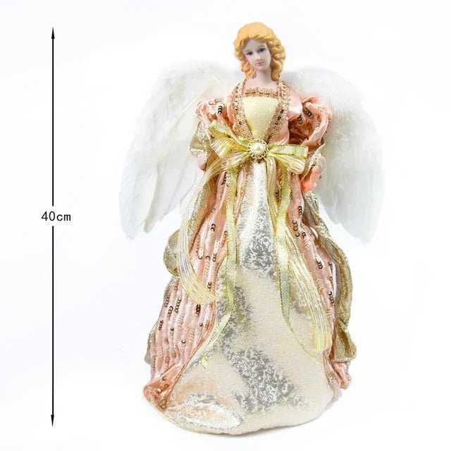 Hot 40cm Christmas Angel Doll Figurine Toy Treetop Ornaments Standing Birthday Natal Decorations Navidad Home Decor novedades - Kaiju Mafia