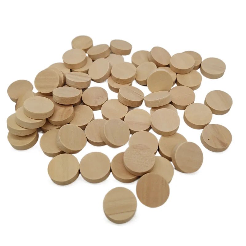 1.5cm - 3.5cm Wood Circles Round Discs Unfinished Slices Blank Wooden Ornaments for DIY Crafts, School Projects, Decorations - Kaiju Mafia