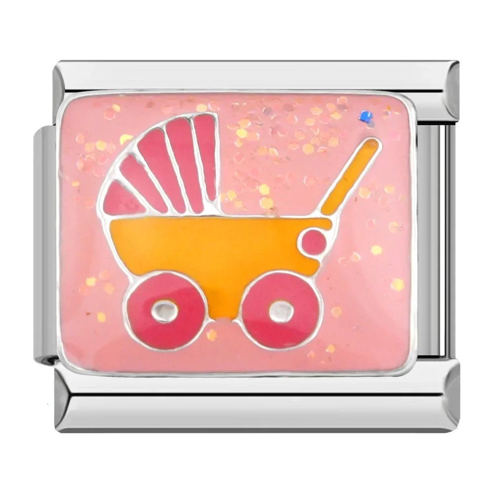 Hapiship 2022 New Fashion Food Hamburger Ice Cream Charm Italian Links Fit 9mm Bracelet Stainless Steel Jewelry DIY Making DJ585 - Kaiju Mafia
