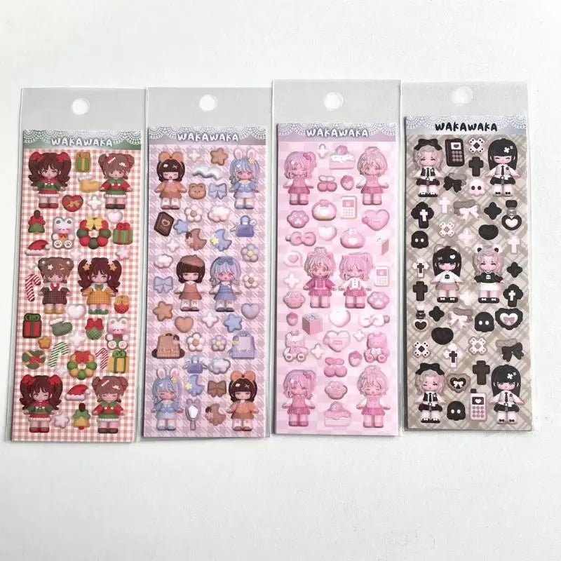 SKYSONIC New Arrival Christmas Style Junk Journal Stickers Decor Scrapbooking Material DIY Agenda Cat Paw Sticker Stationery - Kaiju Mafia