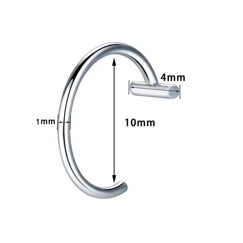 1Pc Stainless Steel Fake Nose Ring Hoop Septum Rings C Clip Lip Ring Earring Fake Nose Piercing Women Body Jewelry Non - Pierced - Kaiju Mafia