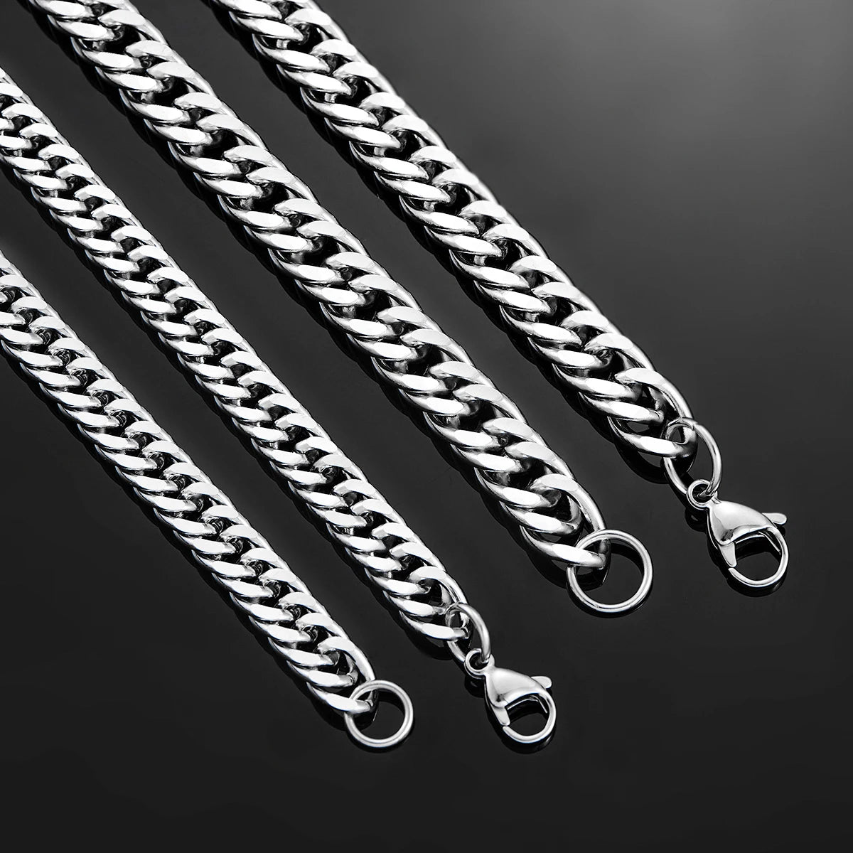 Stainless Steel Cuban Link Chains - Men&