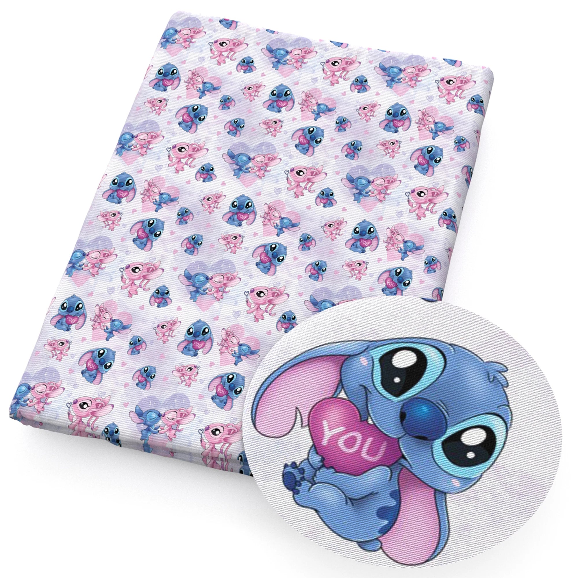 Disney Lilo and Stitch 50*145cm Polyester Cotton Fabric Sewing Quilting Fabric Needlework Material DIY Handmade