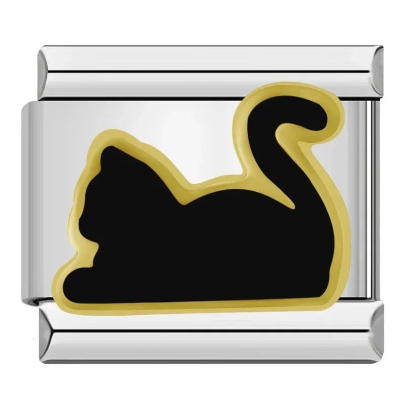 Hapiship 2024 Fashion Spider Star Moon Love Owl Italian Charm Links Fit 9mm Bracelet Stainless Steel Jewelry Making DJ003 - 346 - Kaiju Mafia