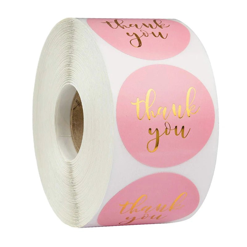 100 - 500pcs Round Clear Merry Christmas Stickers Thank You Card Box Package Label Sealing Stickers Wedding Decor Stationery - Kaiju Mafia