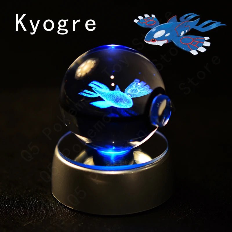 Pokemon 3D Crystal Ball Lamp Set - Perfect Kids Birthday Gift! - Kaiju Mafia