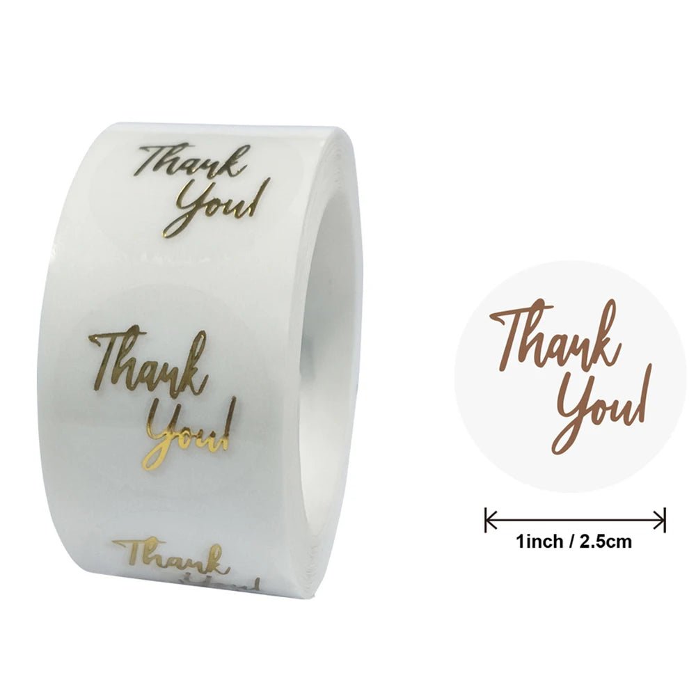 100 - 500pcs Round Clear Merry Stickers Thank You Card Box Package Label Sealing Stickers Wedding Decor Stationery - Kaiju Mafia