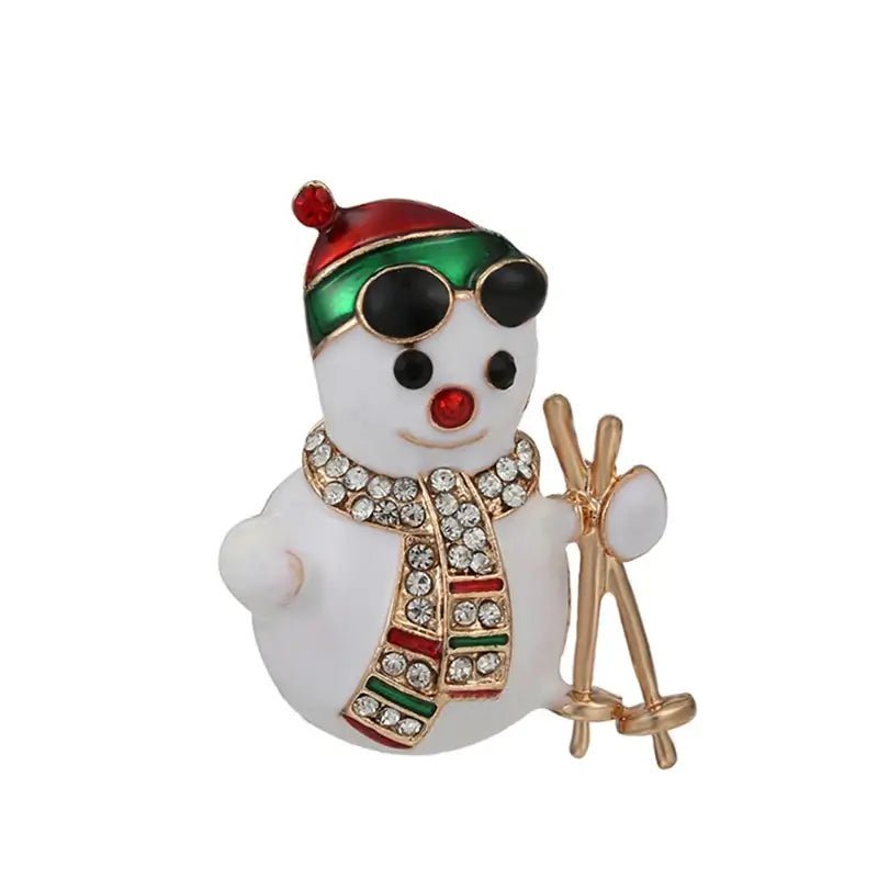 Christmas Rhinestone Brooch Pins - Kaiju Mafia