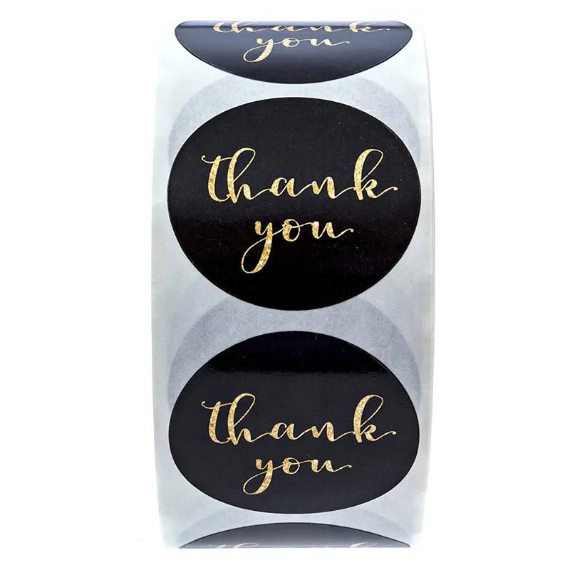 100 - 500pcs Round Clear Merry Stickers Thank You Card Box Package Label Sealing Stickers Wedding Decor Stationery - Kaiju Mafia