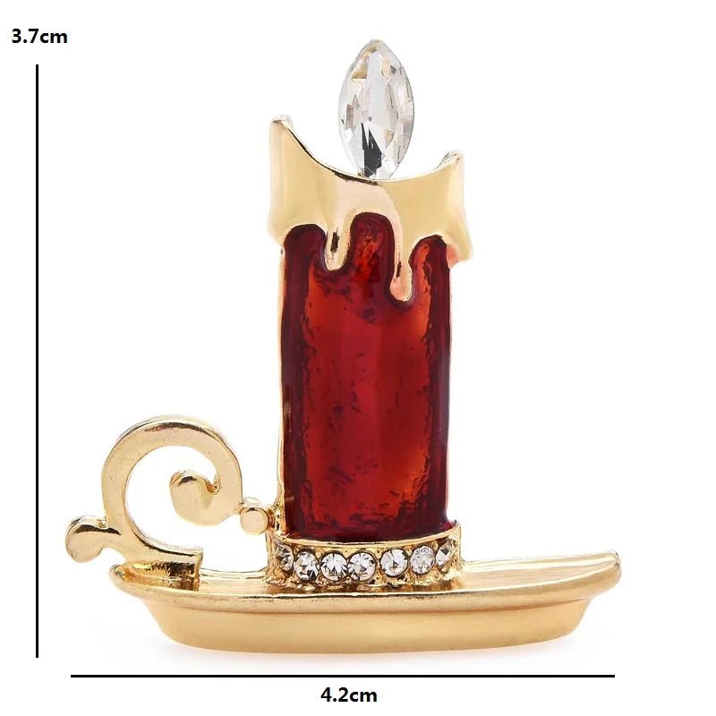 Enamel Candle Brooch Pins - Kaiju Mafia