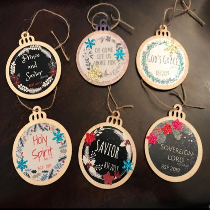 Christmas Wooden Slices Ornaments - Kaiju Mafia