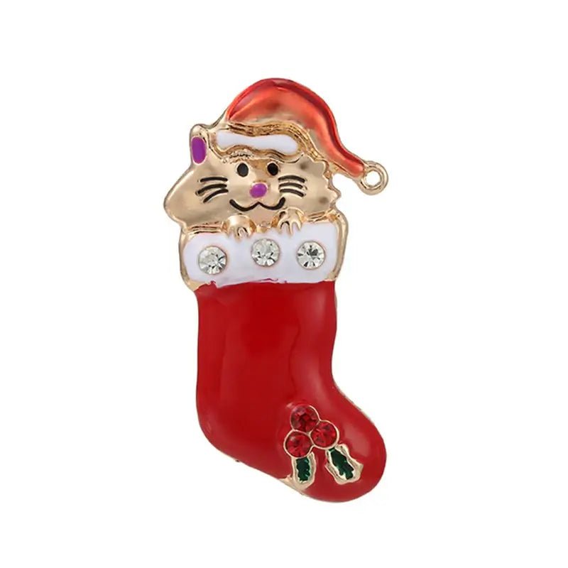 Christmas Rhinestone Brooch Pins - Kaiju Mafia