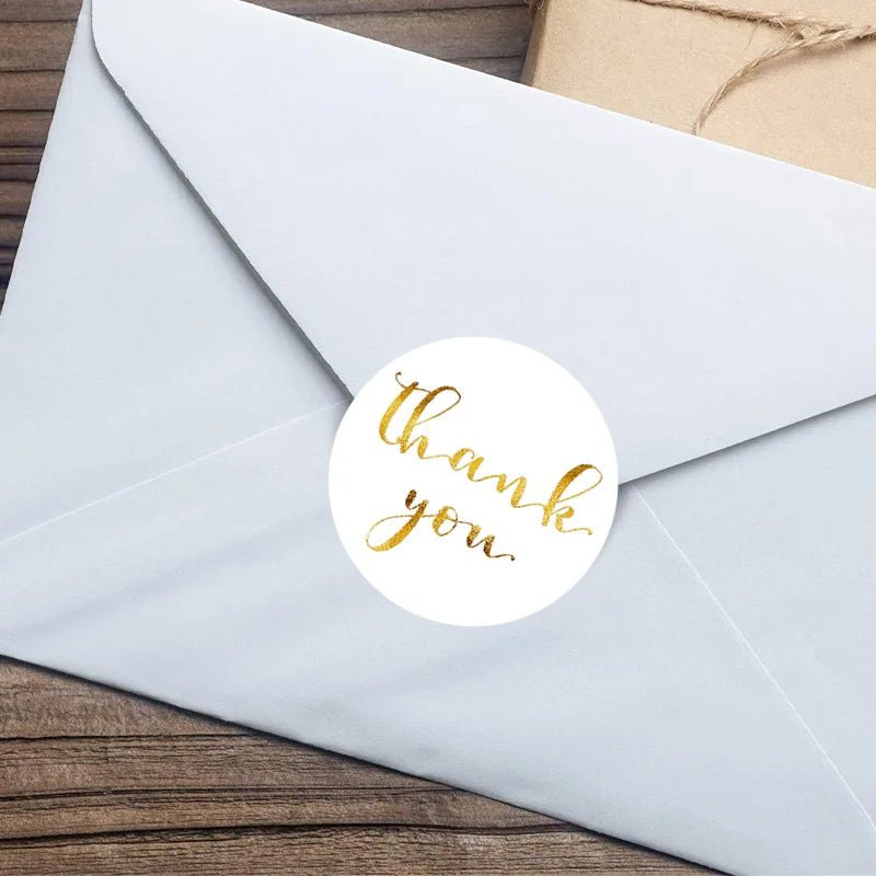 100 - 500pcs Round Clear Merry Stickers Thank You Card Box Package Label Sealing Stickers Wedding Decor Stationery - Kaiju Mafia