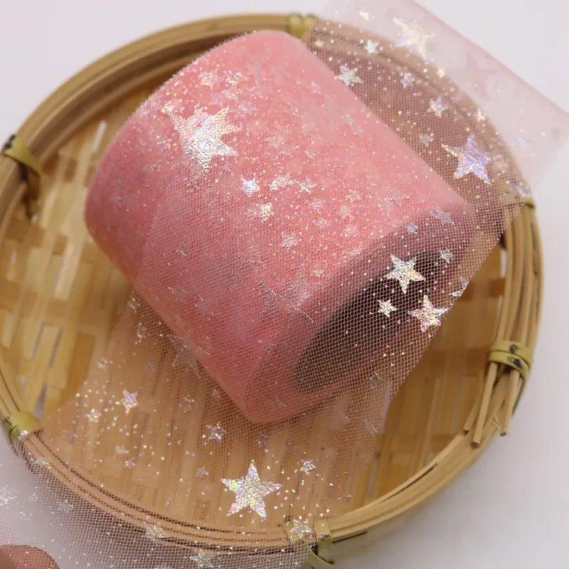 Silver Star Printed Tulle - Kaiju Mafia