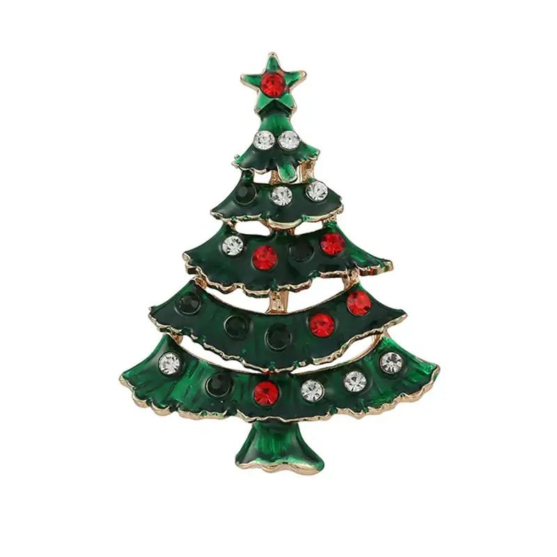 Christmas Rhinestone Brooch Pins - Kaiju Mafia