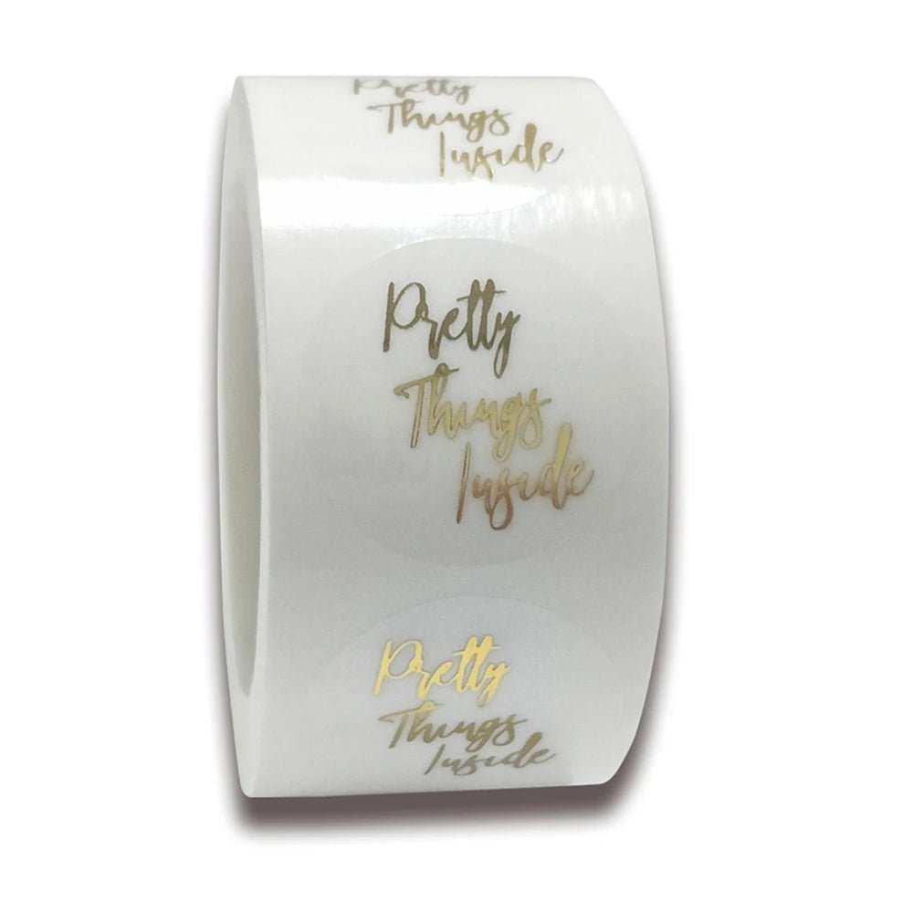 100 - 500pcs Round Clear Merry Stickers Thank You Card Box Package Label Sealing Stickers Wedding Decor Stationery - Kaiju Mafia