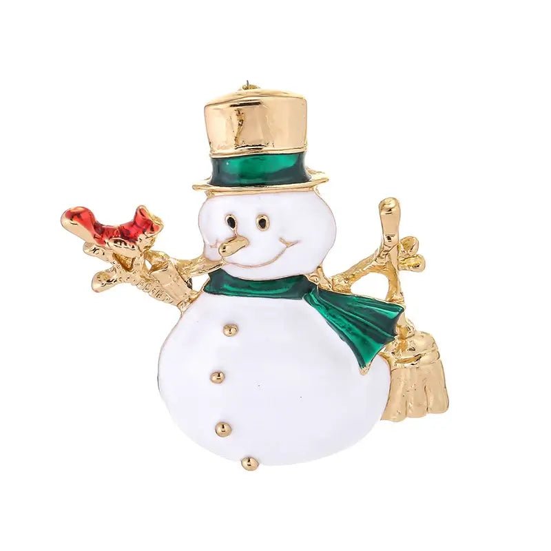Christmas Rhinestone Brooch Pins - Kaiju Mafia