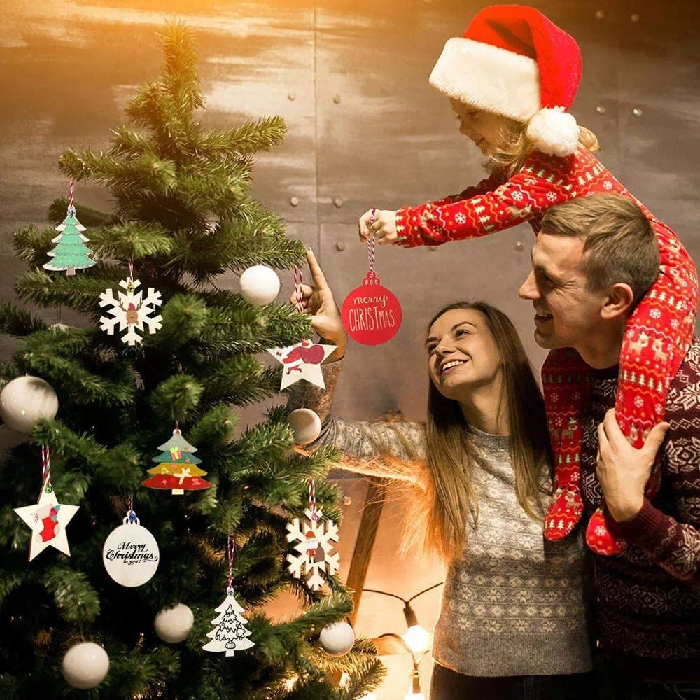 Christmas Wooden Slices Ornaments - Kaiju Mafia