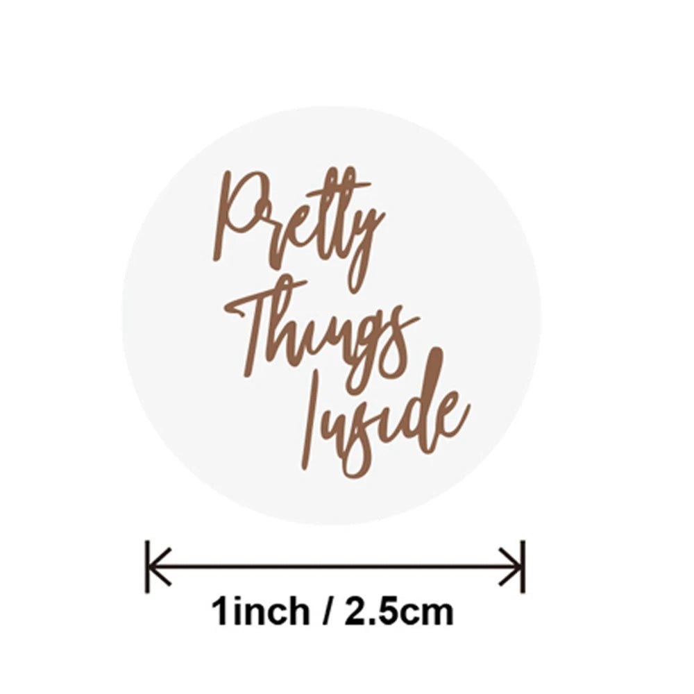 100 - 500pcs Round Clear Merry Stickers Thank You Card Box Package Label Sealing Stickers Wedding Decor Stationery - Kaiju Mafia